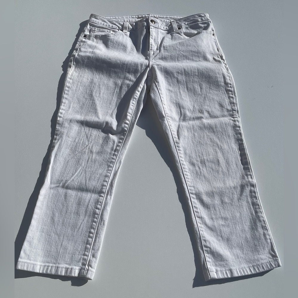 Michael Kors White Mid-Rise Capri women’s Denim Jeans Size 10